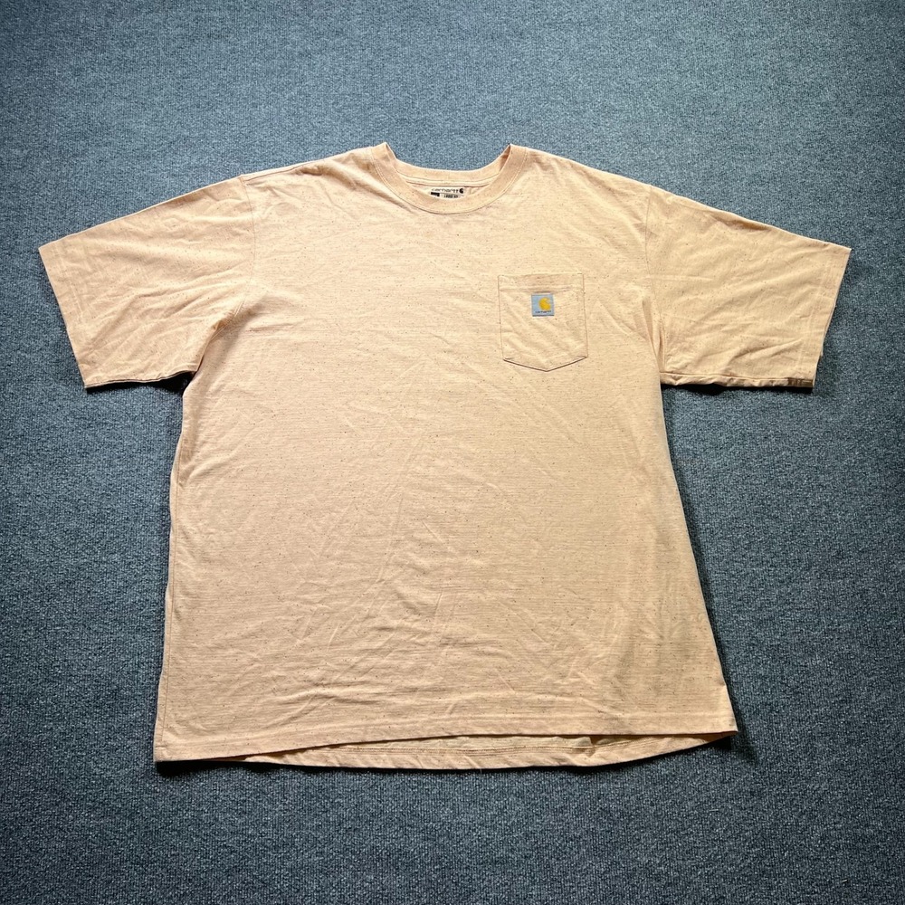 Carhartt Mens 3XL Peach Speckled Loose Fit Short Sleeve Pocket T-Shirt K87